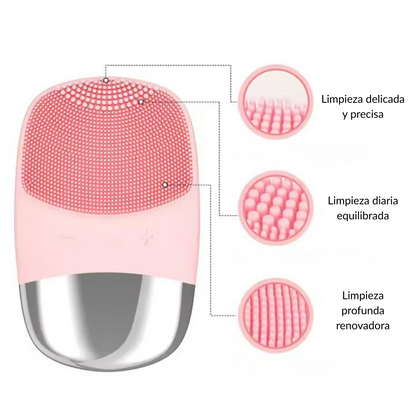Cepillo facial sónico de silicona
