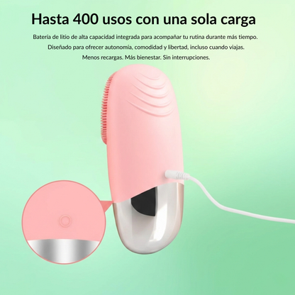 Cepillo facial sónico de silicona